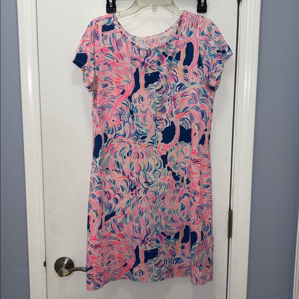 Lilly Pulitzer Pink and Blue Swirl Dress size small